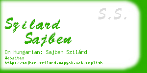 szilard sajben business card