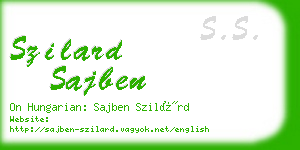 szilard sajben business card